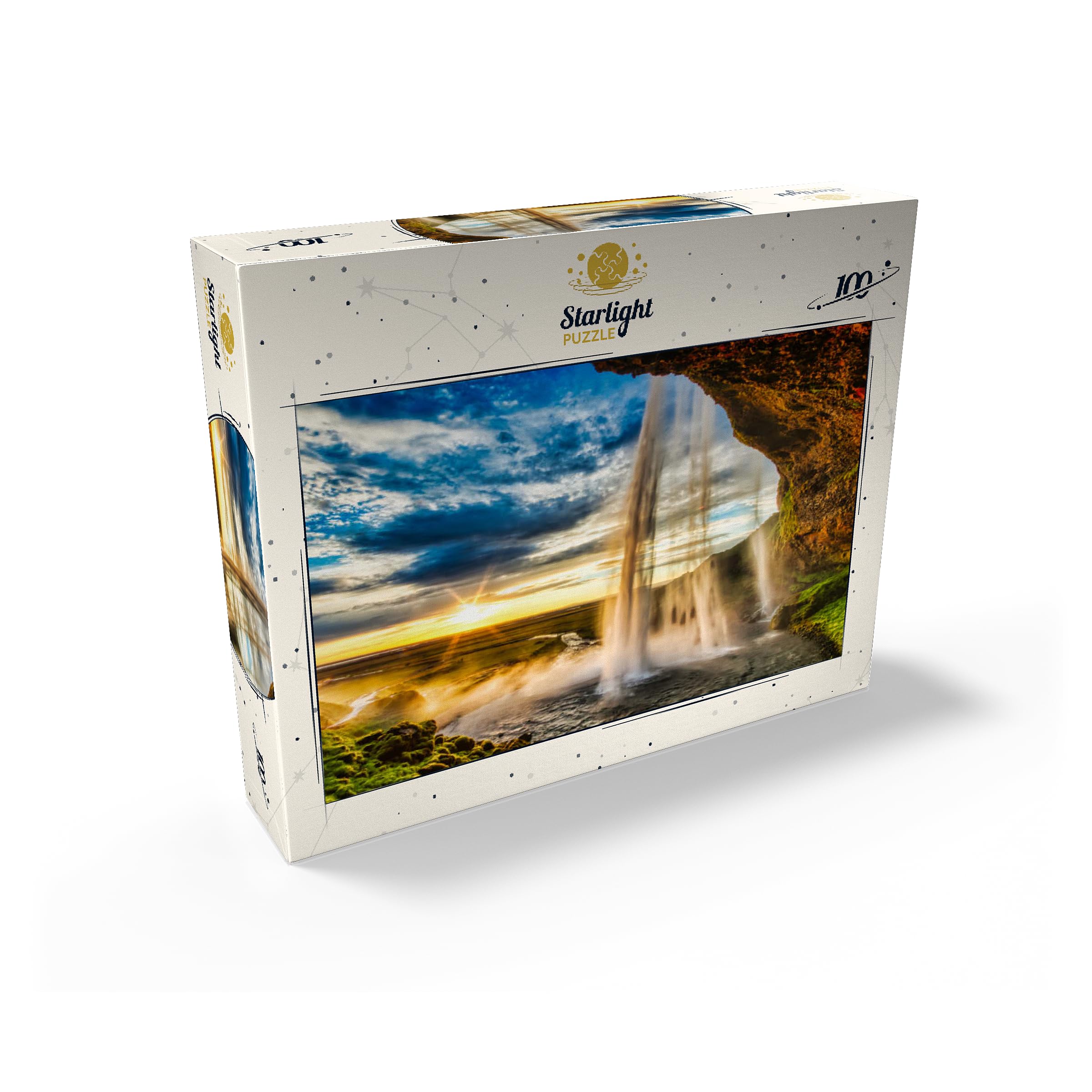 Amazon.co.jp: MyPuzzle Seljalandsfoss アイスランドの夕暮れの滝